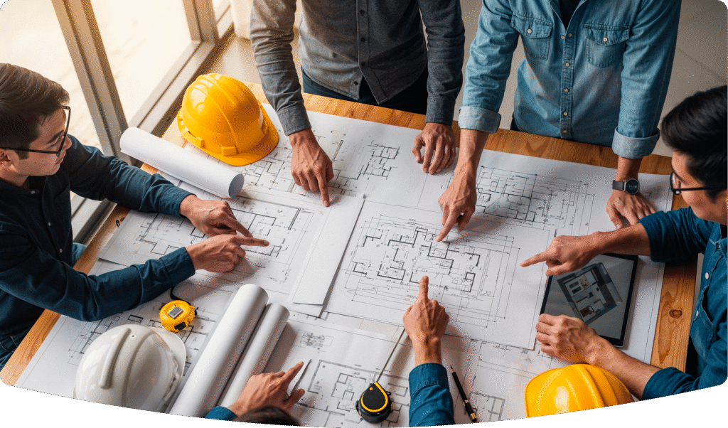 Virtual construction assistant support for estimation, design, and takeoffs.